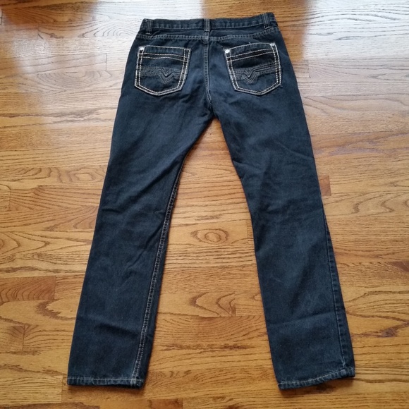 City Ink Cowgirl Jeans Dark Wash Straight Leg Women 4 or Jr 18 - Picture 6 of 8